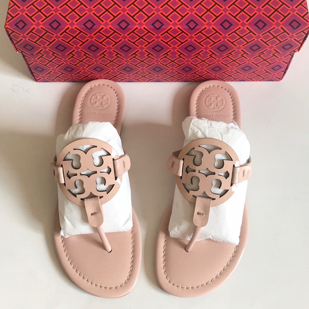 NEW Tory Burch Miller Leather Sandals - Picture 8 of 13